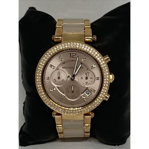 Michael Kors Parker MK5896 Women's Stainless Steel Analog Dial Wrist Watch VK728 - Picture 1 of 12